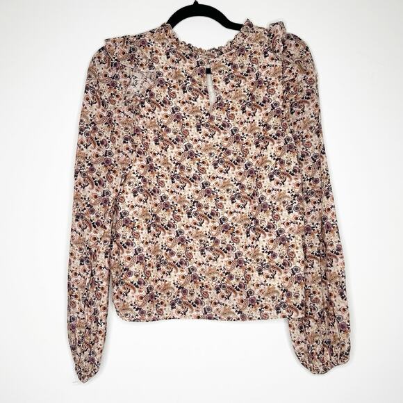 Cami NYC Georgine Long Sleeve Paisley Top Women's Size Small - Picture 3 of 5